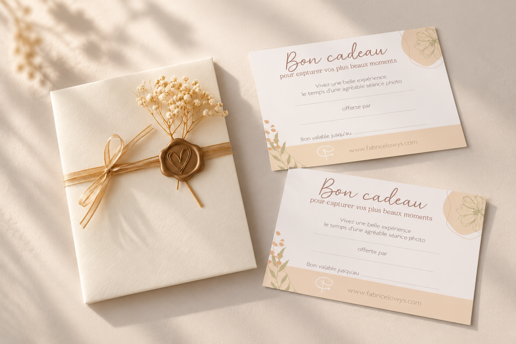 Bons cadeaux et enveloppe fleurie